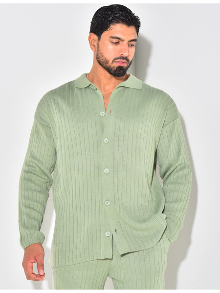 Ensemble pantalon et chemise en maille