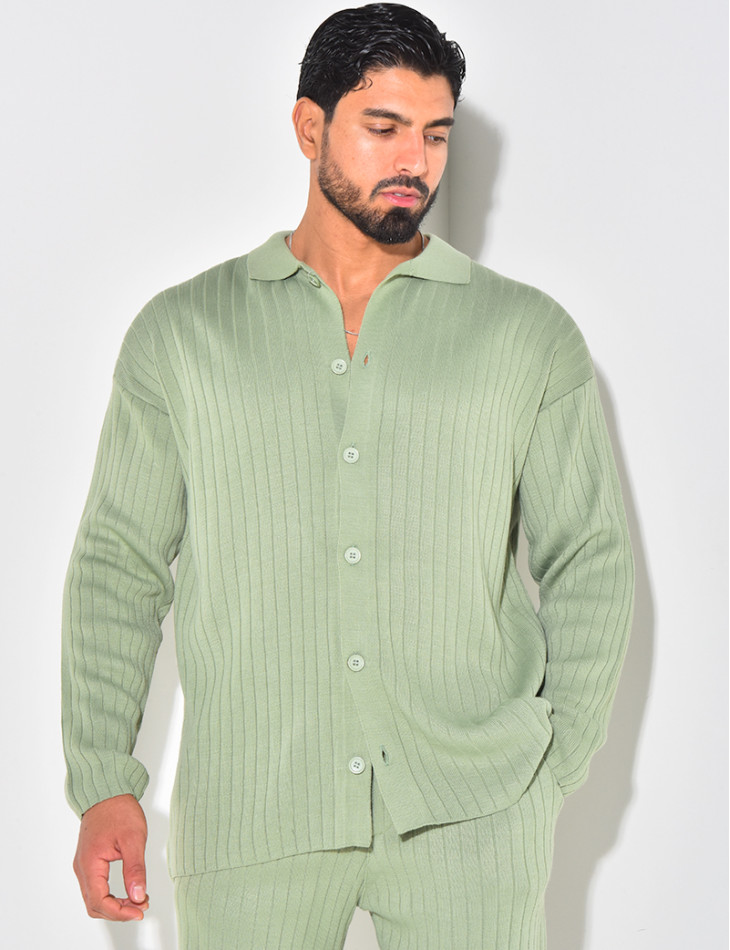 Ensemble pantalon et chemise en maille