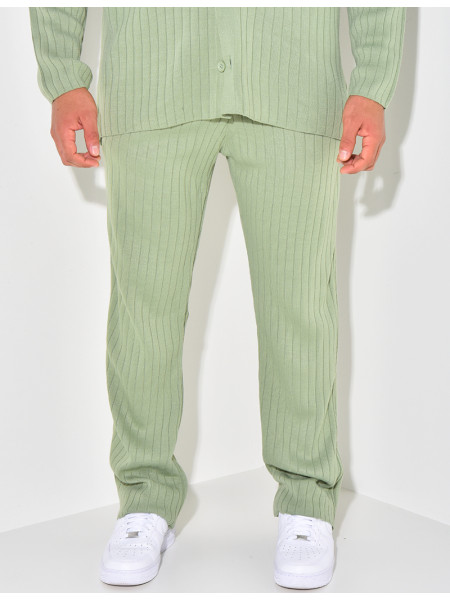 Ensemble pantalon et chemise en maille