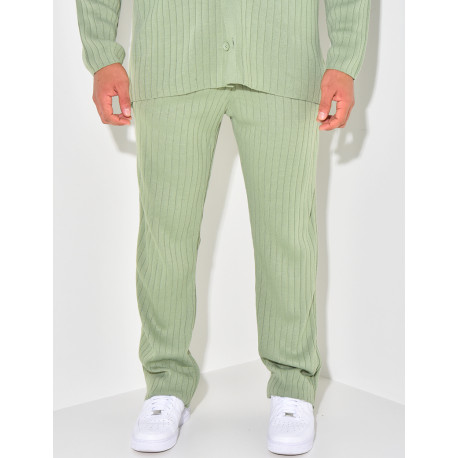 Ensemble pantalon et chemise en maille