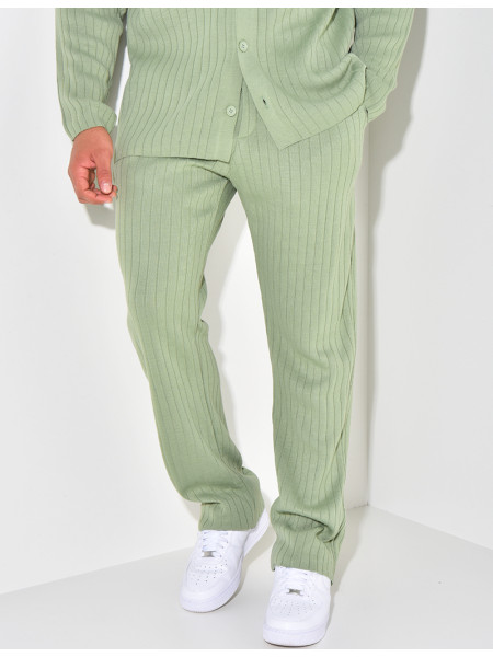 Ensemble pantalon et chemise en maille