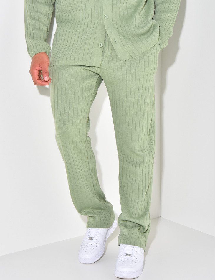 Ensemble pantalon et chemise en maille