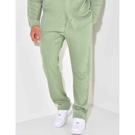 Ensemble pantalon et chemise en maille