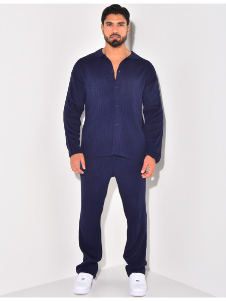 Ensemble pantalon et pull en laine