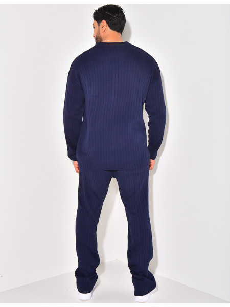 Ensemble pantalon et pull en laine