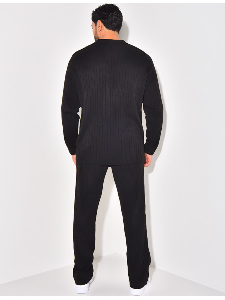 Ensemble pantalon et pull en laine