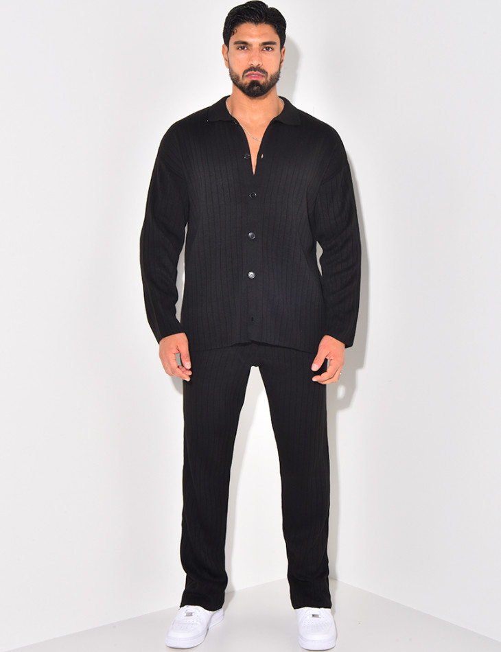 Ensemble pantalon et pull en laine