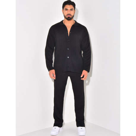 Ensemble pantalon et pull en laine