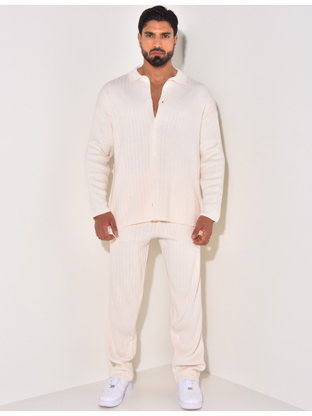 Ensemble pantalon et pull en laine