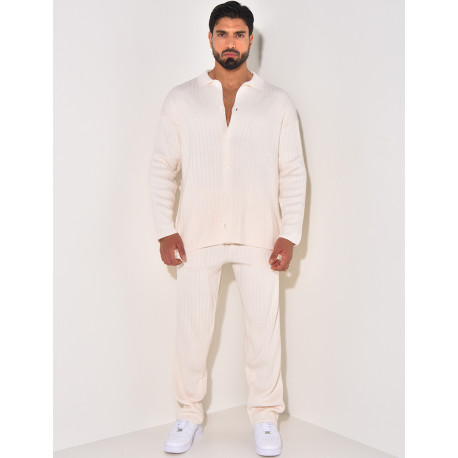 Ensemble pantalon et pull en laine