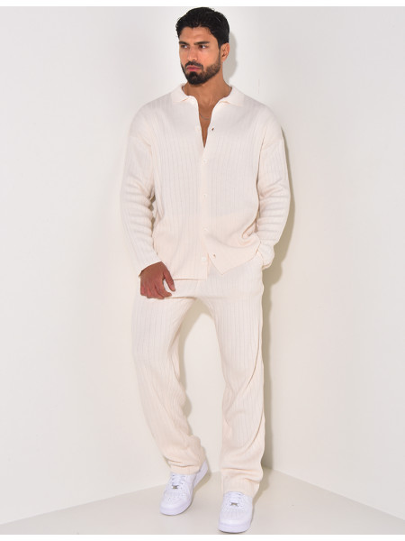 Ensemble pantalon et pull en laine