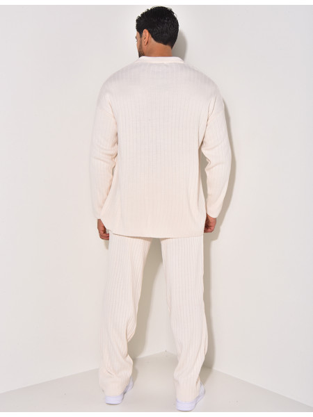 Ensemble pantalon et pull en laine
