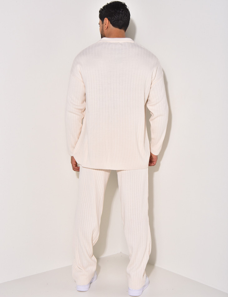 Ensemble pantalon et pull en laine