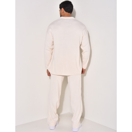 Ensemble pantalon et pull en laine