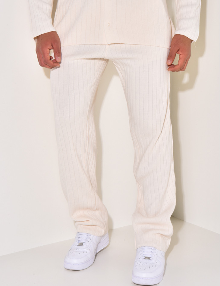 Ensemble pantalon et pull en laine