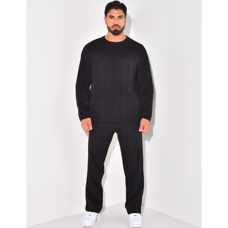 Ensemble pantalon et pull à col rond