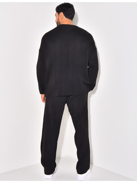 Ensemble pantalon et pull à col rond