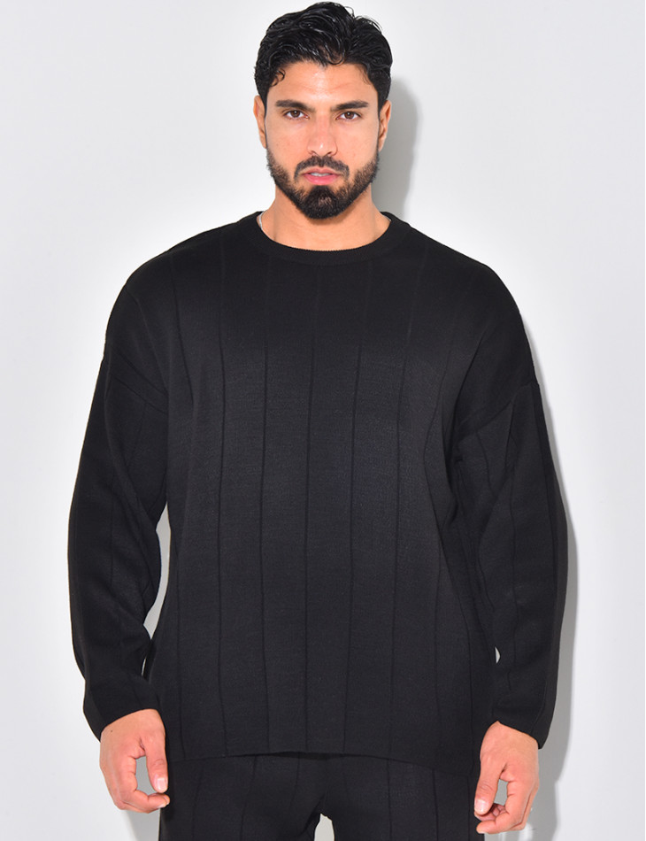 Ensemble pantalon et pull à col rond