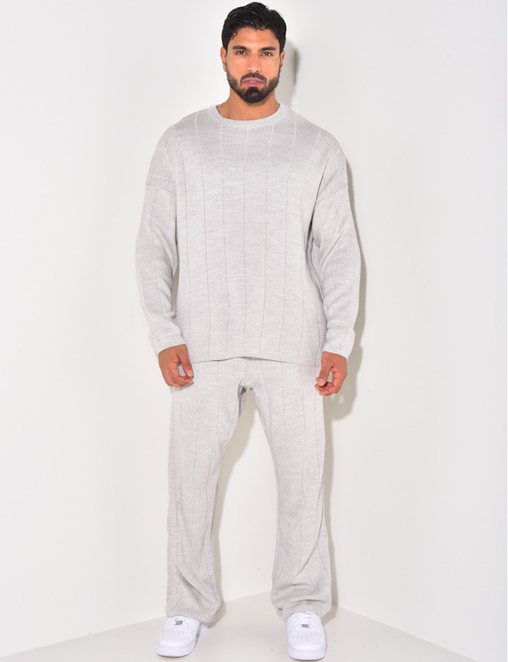 Ensemble pantalon et pull à col rond