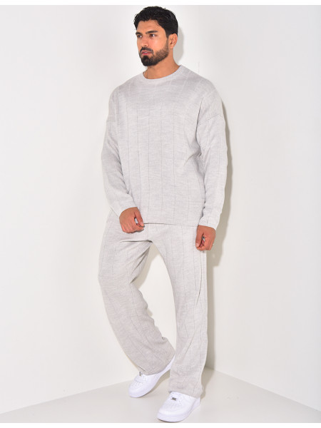 Ensemble pantalon et pull à col rond