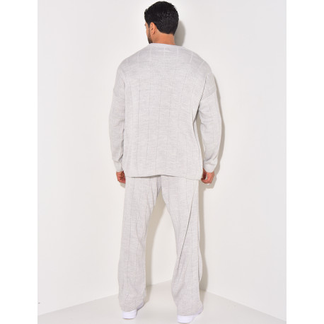 Ensemble pantalon et pull à col rond
