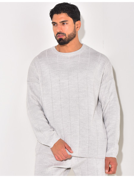 Ensemble pantalon et pull à col rond