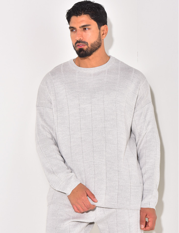 Ensemble pantalon et pull à col rond