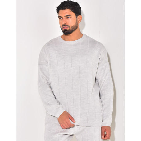 Ensemble pantalon et pull à col rond