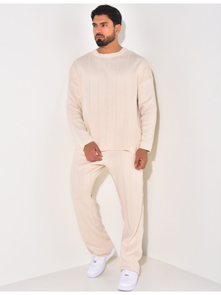 Ensemble pantalon et pull à col rond