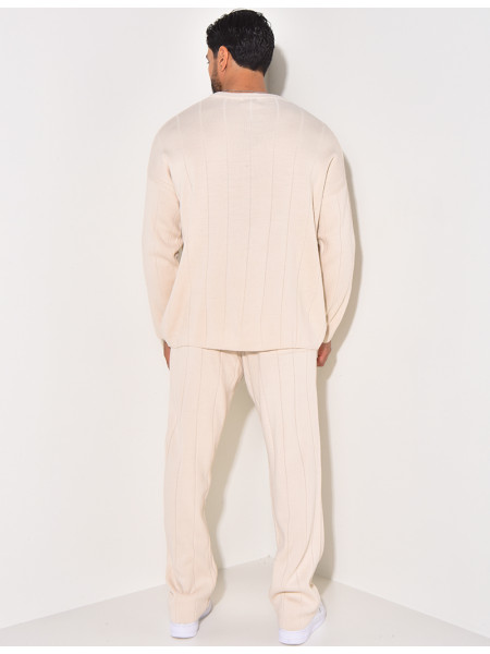 Ensemble pantalon et pull à col rond