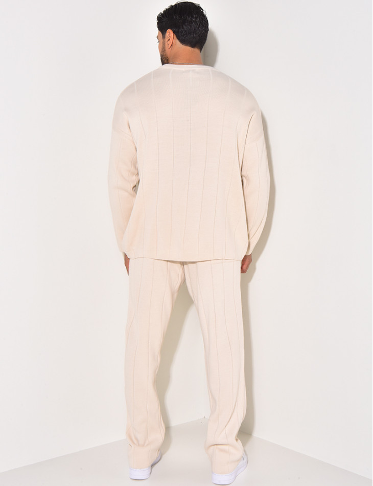 Ensemble pantalon et pull à col rond