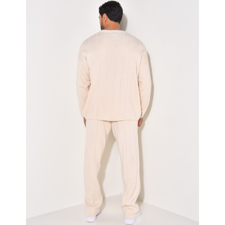 Ensemble pantalon et pull à col rond