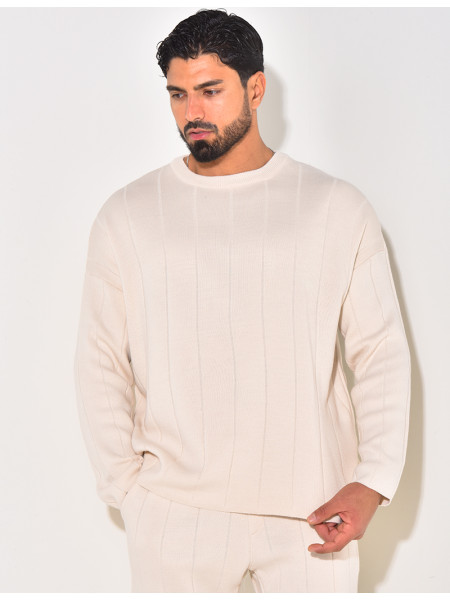 Ensemble pantalon et pull à col rond