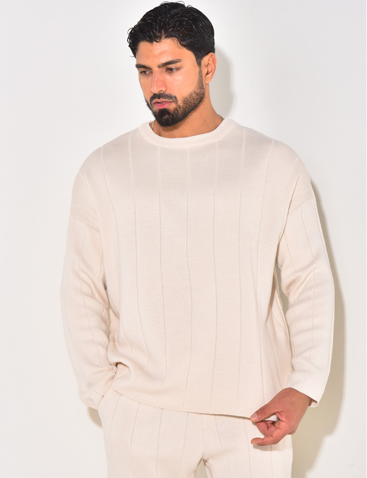 Ensemble pantalon et pull à col rond