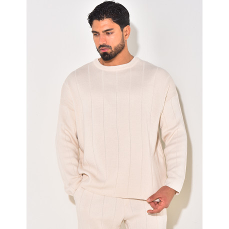 Ensemble pantalon et pull à col rond