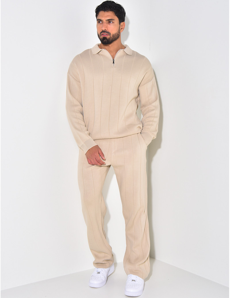 Ensemble pantalon et pull à...