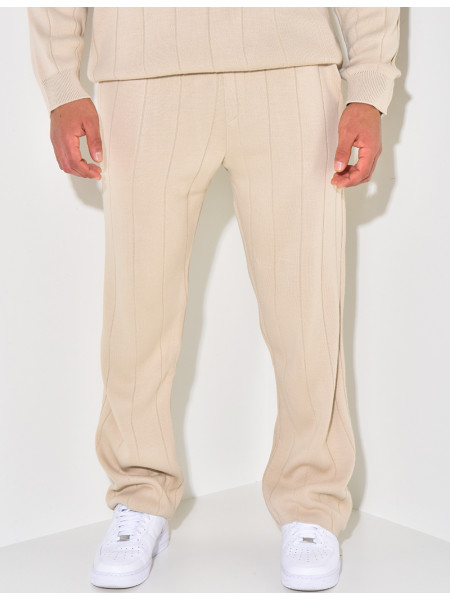 Ensemble pantalon et pull à zip en laine