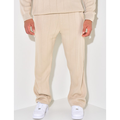 Ensemble pantalon et pull à zip en laine