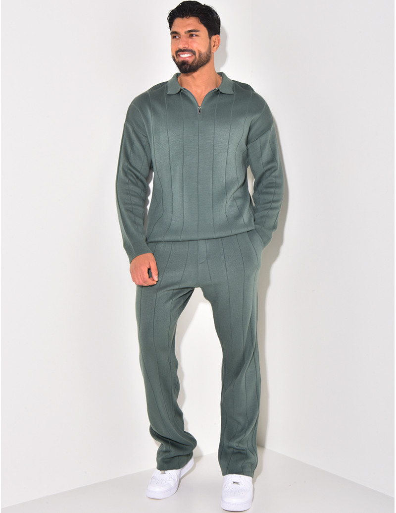 Ensemble pantalon et pull à...