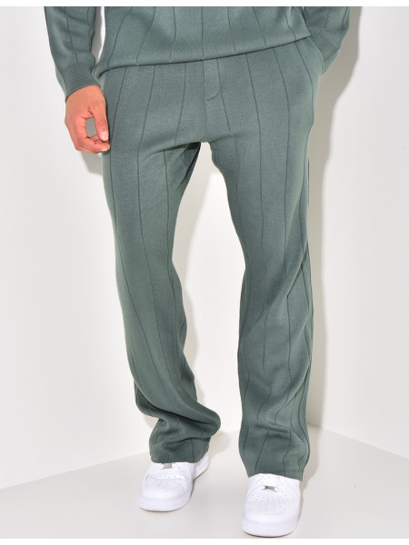 Ensemble pantalon et pull à zip en laine