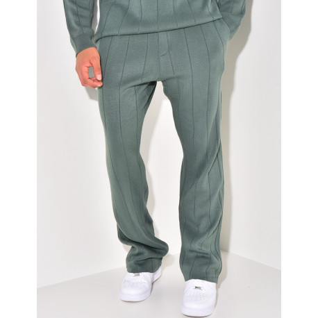 Ensemble pantalon et pull à zip en laine