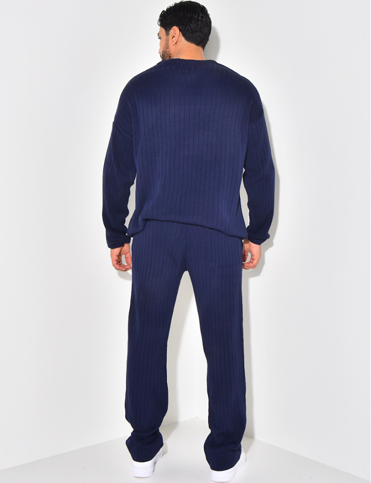 Pull à Col Rond Essentials - Faux Mohair - Coupe Décontractée Pour Homme