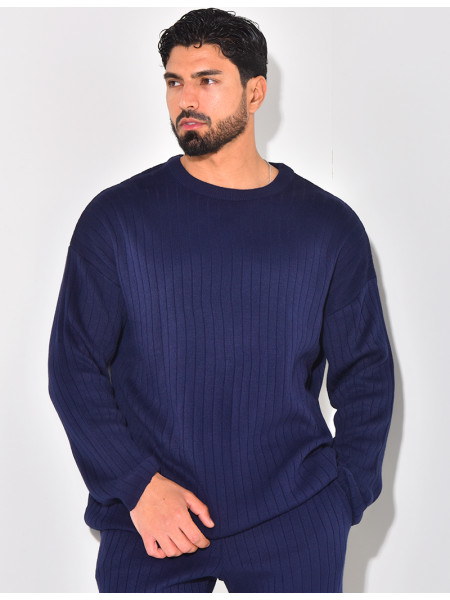 Ensemble pantalon et pull à col rond