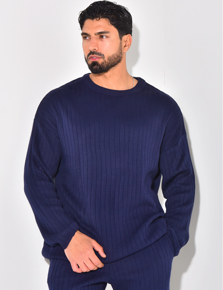 Ensemble pantalon et pull à col rond