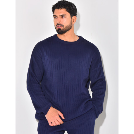 Ensemble pantalon et pull à col rond