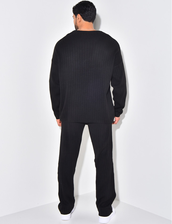 Ensemble pantalon et pull à col rond