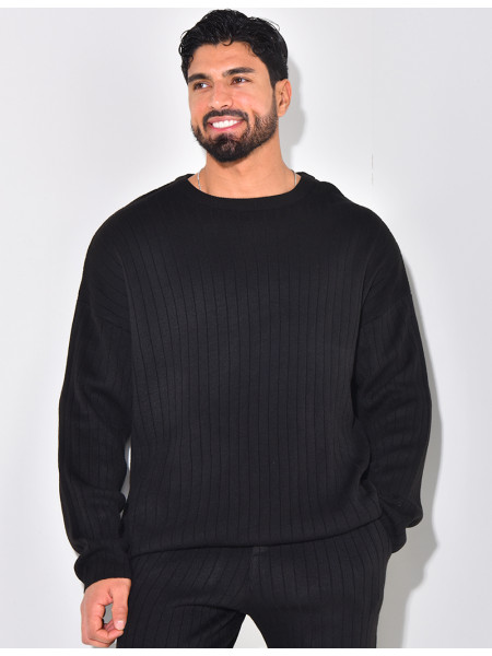 Ensemble pantalon et pull à col rond