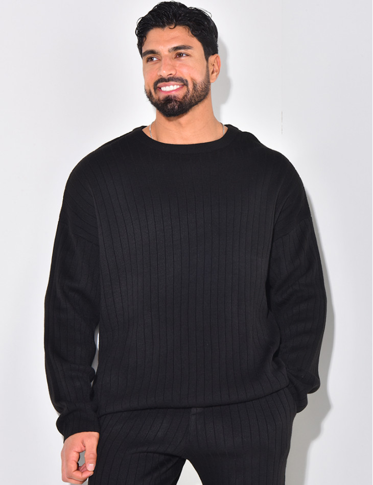 Ensemble pantalon et pull à col rond