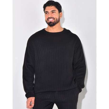 Ensemble pantalon et pull à col rond