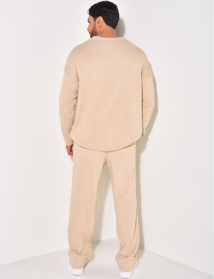 Ensemble pantalon et pull à col rond